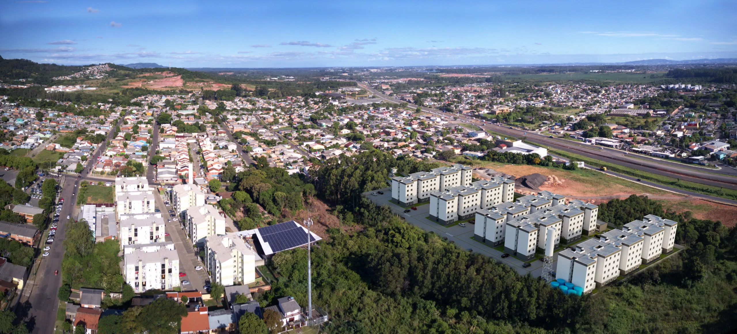 Fotomontagem do Residencial Anita Garibaldi Sapucaia do Sul